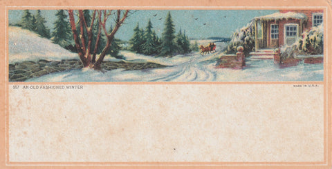 USA OLD FASHIONED WINTER INK BLOTTER