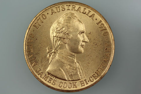 AUSTRALIA VICTORIA STATE BANK JAMES COOK BI-CENTENARY 1970 MEDAL