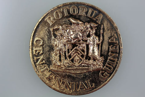 MP1980/2 ROTORUA CENTENARY SOUVENIR GUINEA MEDAL BRASS