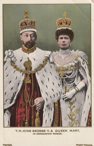 ROYALTY CORONATION KING GEORGE V & QUEEN MARY POSTCARD