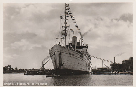 SHIPPING "SS CONTE ROSSO" REAL PHOTO POSTCARD