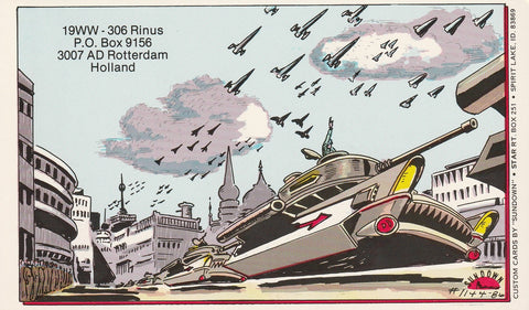 NETHERLANDS QSL RADIO CARD 19WW -306 RINUS POSTCARD