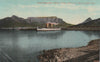 SHIPPING SHIP AT TABLE MOUNTAIN CAPE TOWN POSTCARD