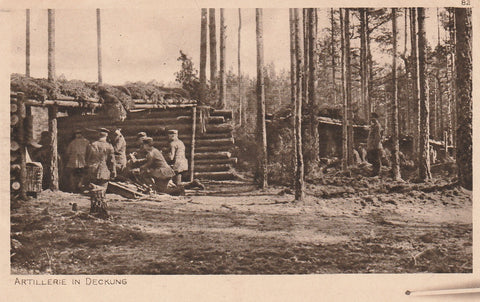 MILITARY WWI GERMAN ARTILLERY IN COVER POSTCARD