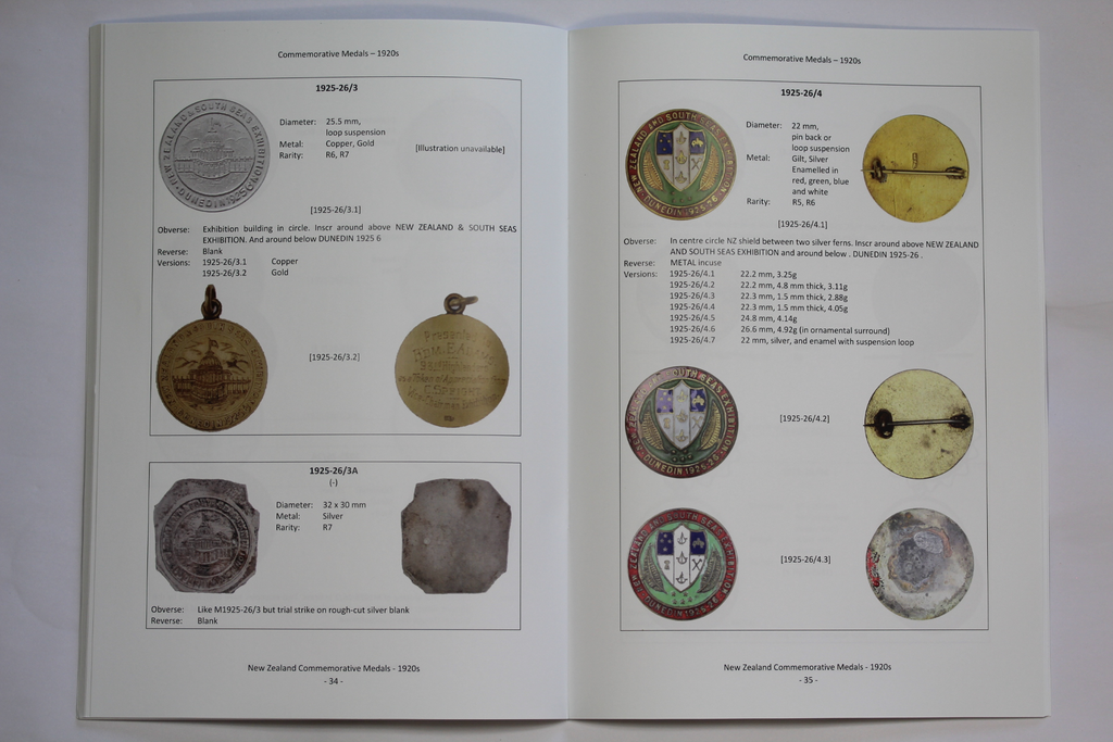 CATALOGUE NZ COMMEMORATIVE MEDALS 1920s John Bertrand Collectables