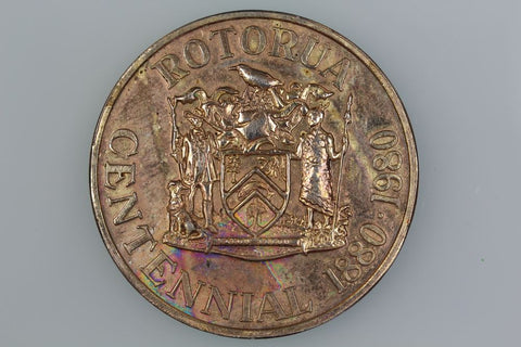 MP1980/2 ROTORUA CENTENARY SOUVENIR MEDAL BRASS
