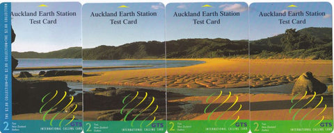 AUCKLAND EARTH STN x 4 $2 CALLING CARDS GLOBAL PHONECARDS