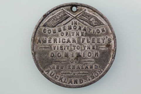 NZ FLEET VISIT MEDALET 1908 M.1908/4 FINE