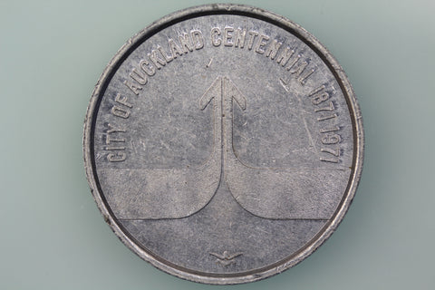 NZ AUCKLAND CENTENNIAL MEDALET 1971 MP1971/2 EXTREMELY FINE