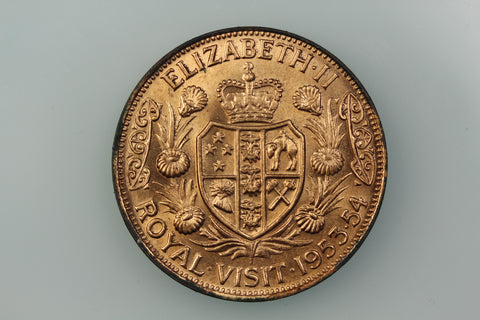 NZ ROYAL VISIT VIP MEDAL 1953-54 MP1953-4/2 EXTREMELY FINE
