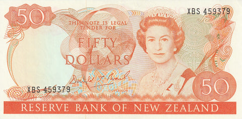 NZ BRASH TYPE I 50 DOLLARS BANKNOTE ND(1989-92) P.174b aUNC