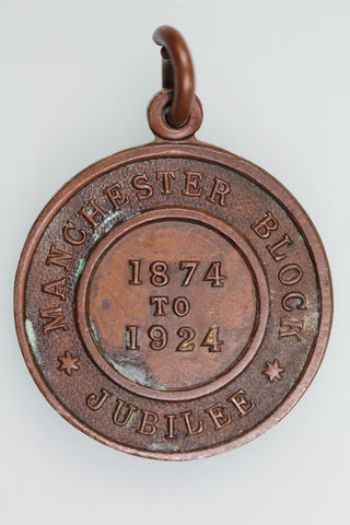 NZ MANCHESTER BLOCK JUBILEE MEDALET 1924 M.1924/1 VERY FINE