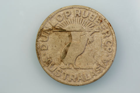 NZ DUNEDIN EXHIBITION DUNLOP RUBBER MEDALET COIN M.1925-26/12 VF