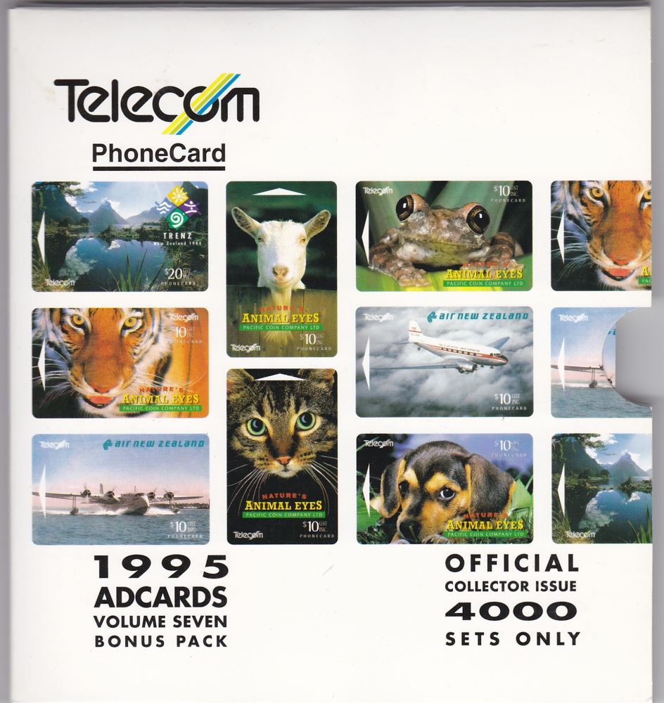 ADCARD VOLUME 7 BONUS PACK 1995 TELECOM PHONECARDS