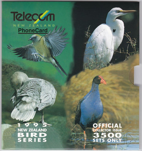 BIRDS NEW ZEALAND TELECOM SET 5 PHONECARDS 1995