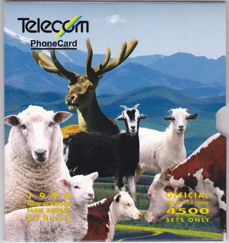 FARM ANIMAL TELECOM PHONECARD PACK 1994 GOAT DEER