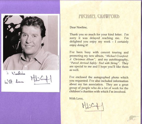 AUTOGRAPH MICHAEL CRAWFORD SIGNED PHOTO LETTER [2]