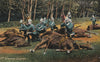 MILITARY HORSES PRONE 6TH DRAGOON GUARDS SHOOTING POSTCARD