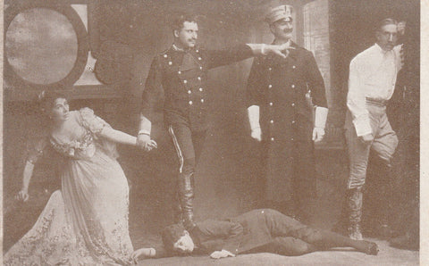 MILITARY WWI ACTORS SOLDIERS & LOVERS POSTCARD