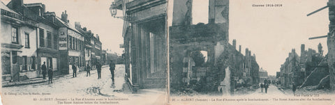 WWI ALBERT SOMME THE TOWN BEFORE & AFTER 1916 BATTLE SOMME POSTCARDS [2]