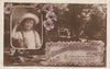 GIRL AND FLOWERS BIRTHDAY GREETINGS REAL PHOTO POSTCARD