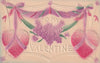 EMBOSSED VALENTINES GREETINGS POSTCARD