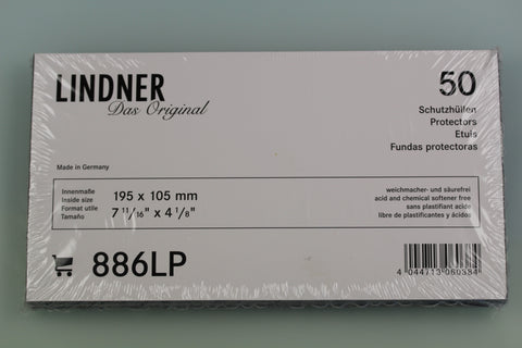 LINDNER BANKNOTE OR FDC HOLDERS 195x105MM 886LP