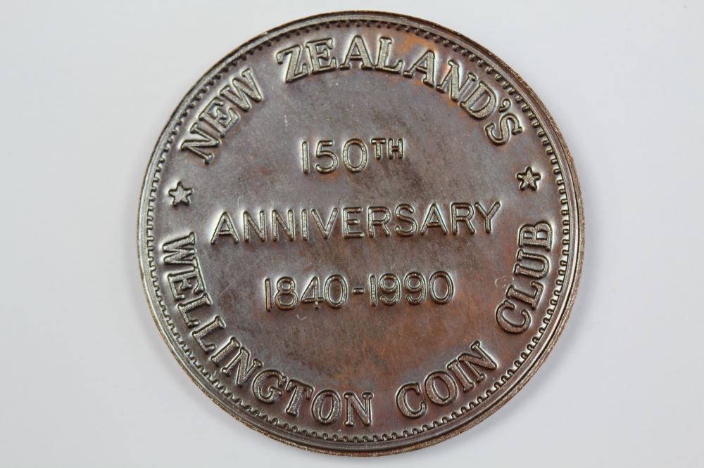 MP1990/1 NZ WELLINGTON COIN CLUB MEDALLION BRONZE