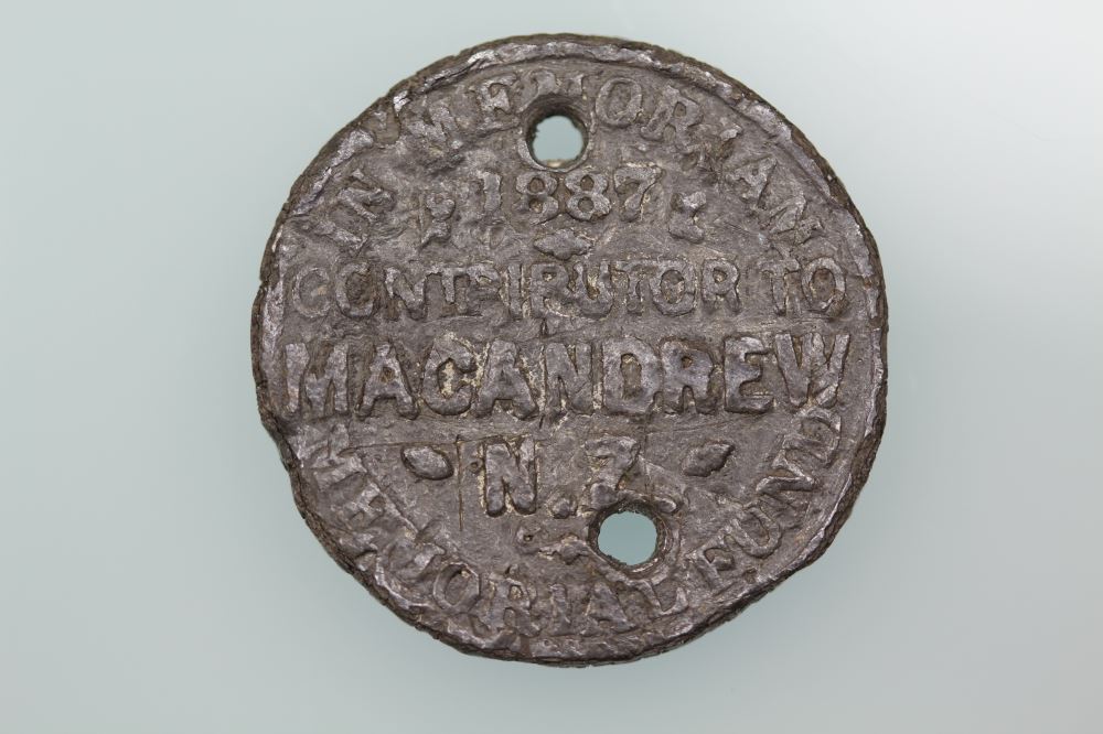 M1887/9 J.MACANDREW MEMORIAL FUND 1887 MEDAL