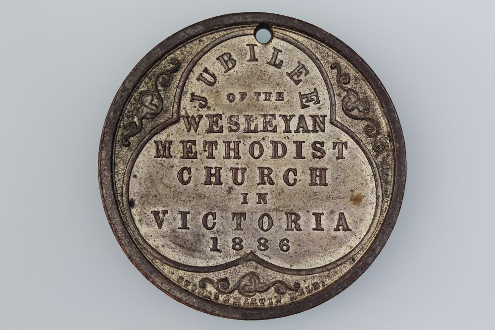 AUSTRALIA VICTORIA JUBILEE OF METHODIST CHURCH 1886 MEDAL