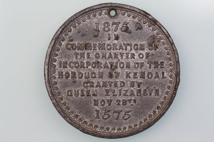 GB 1875 INCORPORATION BOROUGH OF KENDAL 1575 300th JUBILEE MEDAL